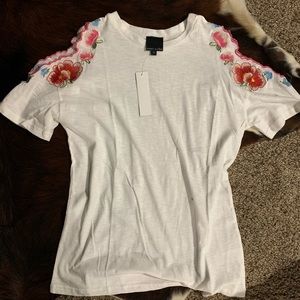 White Floral Tee